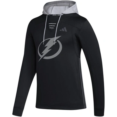 Shop Adidas Originals Adidas Black Tampa Bay Lightning Refresh Skate Lace Aeroready Pullover Hoodie