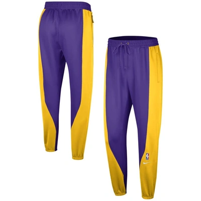Shop Nike Gold/purple Los Angeles Lakers 2023/24 Authentic Showtime Pants