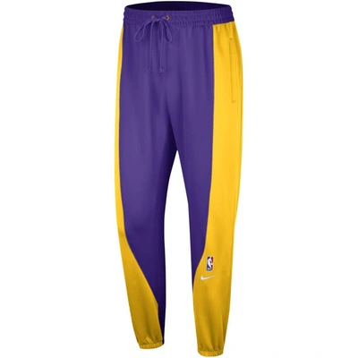 Shop Nike Gold/purple Los Angeles Lakers 2023/24 Authentic Showtime Pants