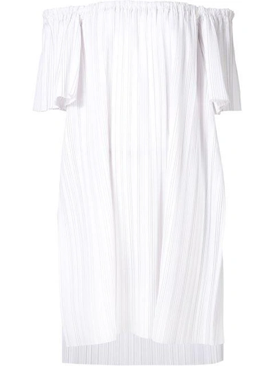 Shop Adam Lippes Off-the-shoulder Blouse In White