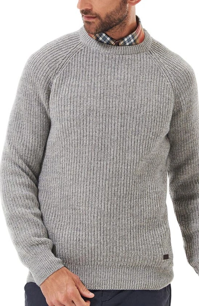 Shop Barbour Horseford Wool Crewneck Sweater In Stone