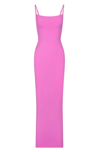Shop Skims Fits Everybody Long Slipdress In Neon Orchid