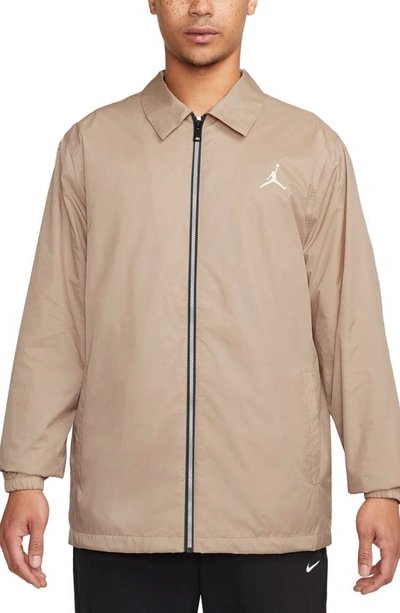 Shop Jordan Flight Mvp Nylon Jacket In Hemp/ Sail