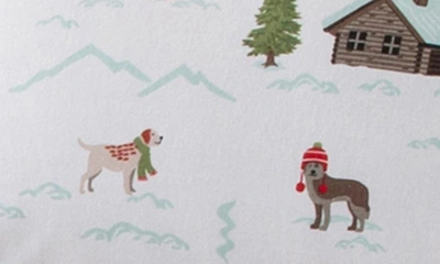 Woven & Weft Holiday Print Turkish Cotton Sheet Set In Pups With Hats