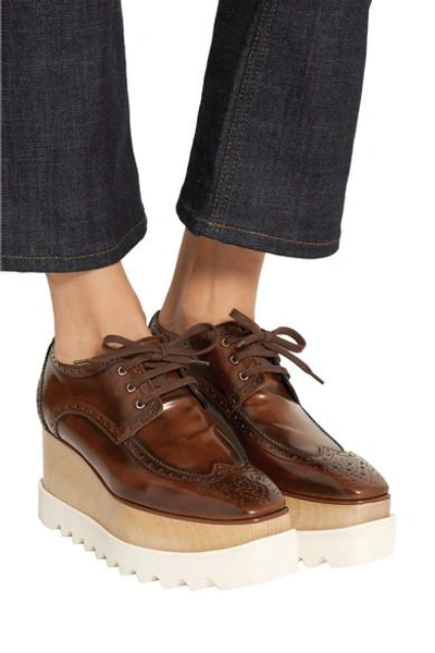 Shop Stella Mccartney Faux Leather Platform Brogues