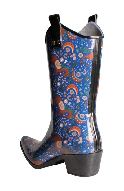 Nomad Yippy Cowboy Waterproof Rain Boot In Whimsical Horses