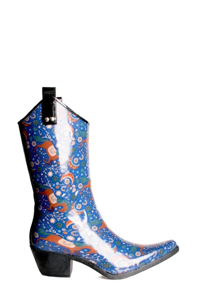Nomad Yippy Cowboy Waterproof Rain Boot In Whimsical Horses