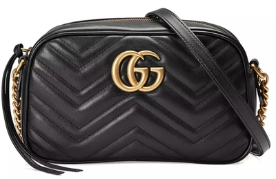 Shop Gucci Black Leather Crossbody Women's Bag