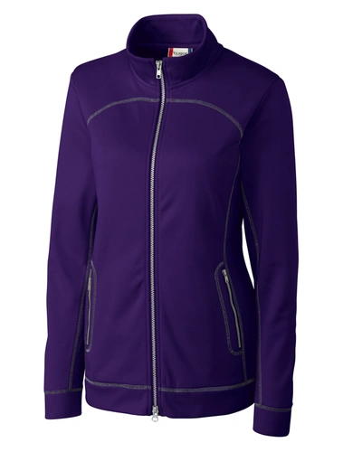 Shop Clique Ladies Helsa Full Zip Jacket In Purple