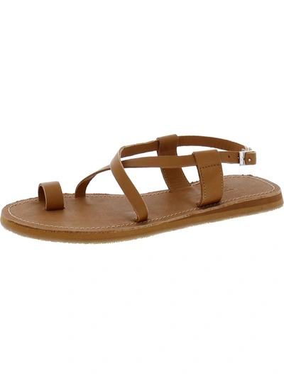 Shop Hari Mari Womens Leather Toe-loop Slingback Sandals In Brown