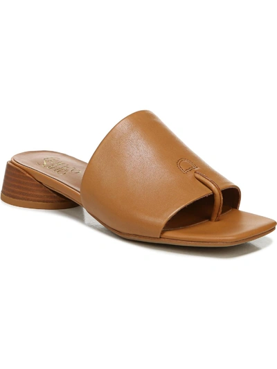 Shop Franco Sarto Loran Womens Cushioned Footbed Slip On Heels In Brown