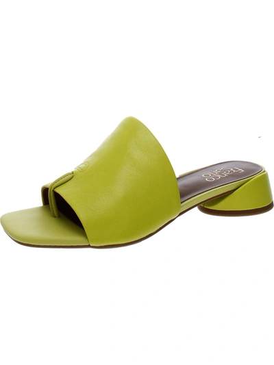 Shop Franco Sarto Loran Womens Cushioned Footbed Slip On Heels In Green
