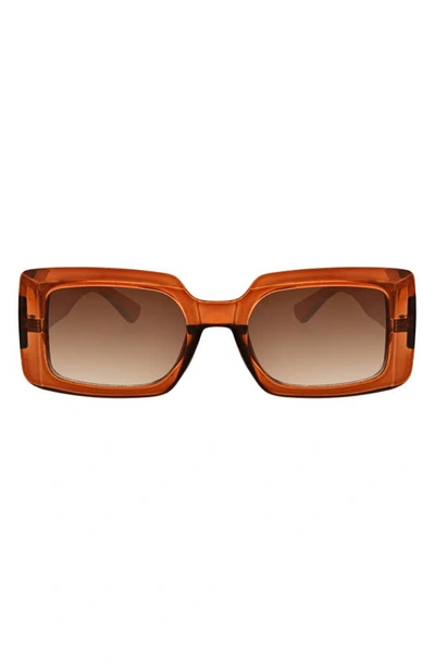 Shop Bcbg 52mm Rectangle Sunglasses In Brown