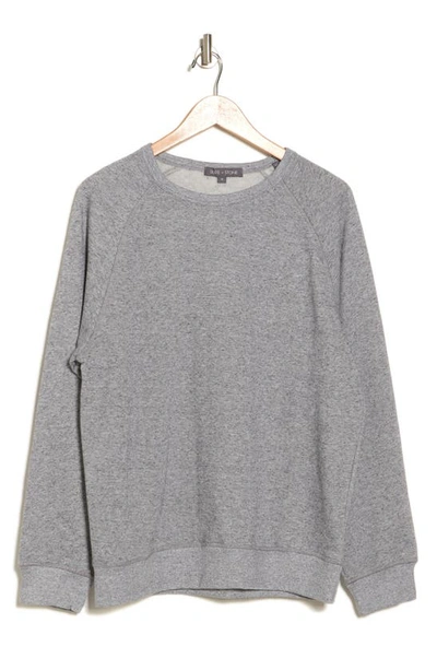 Shop Slate & Stone Raglan Fleece Crewneck Sweatshirt In Grey Melange