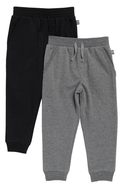 Splendid Kids' Assorted 2-pack Joggers In Dark Heather Grey/ Black
