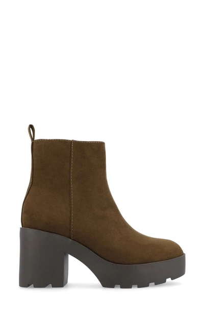 Shop Journee Collection Cassidy Bootie In Olive
