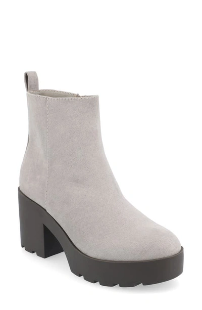 Shop Journee Collection Cassidy Bootie In Grey