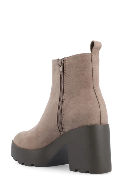 Shop Journee Collection Cassidy Bootie In Taupe