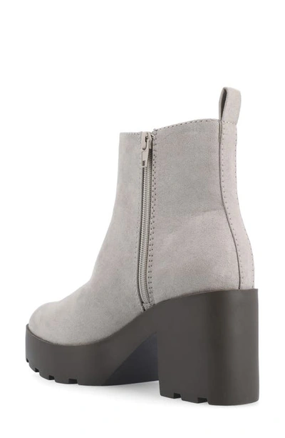 Shop Journee Collection Cassidy Bootie In Grey