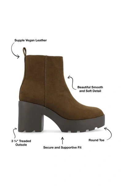 Journee Collection Cassidy Bootie In Olive