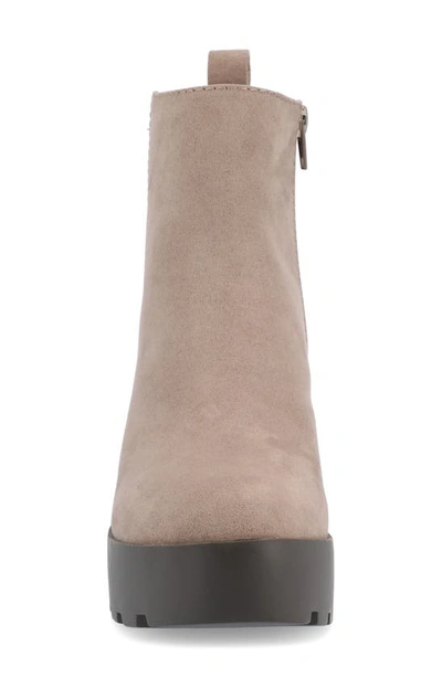 Shop Journee Collection Cassidy Bootie In Taupe