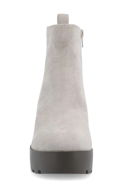 Shop Journee Collection Cassidy Bootie In Grey