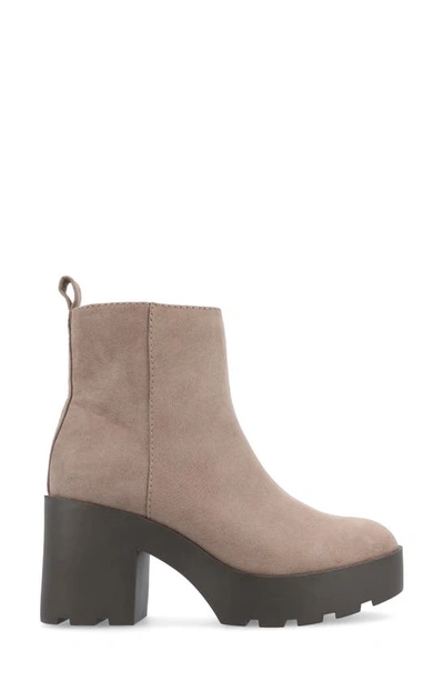 Shop Journee Collection Cassidy Bootie In Taupe