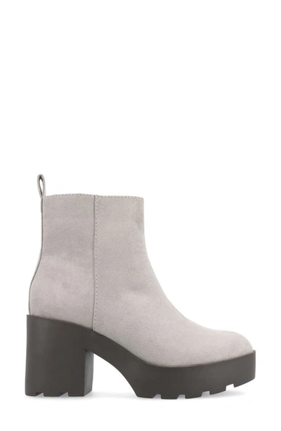 Shop Journee Collection Cassidy Bootie In Grey