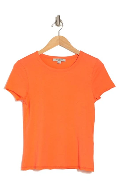 Shop Allsaints Bela Crewneck T-shirt In Bright Orange