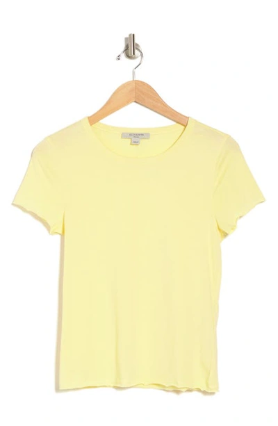 Shop Allsaints Bela Crewneck T-shirt In Sunstone Yellow