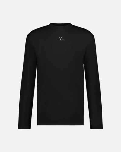 Shop Vuarnet Long Sleeve Signature T-shirt In Black