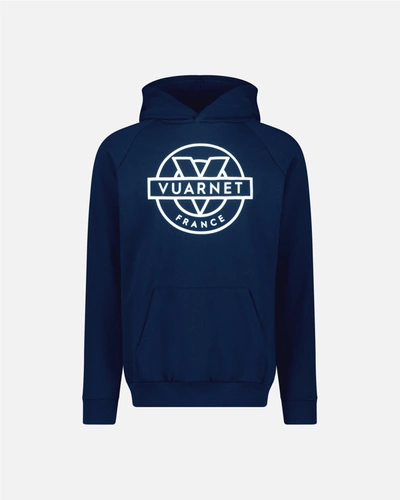 Shop Vuarnet Outline Cotton Hoodie In Navy
