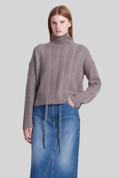 Shop Altuzarra 'terence' Sweater In Light Grey/fieldstone