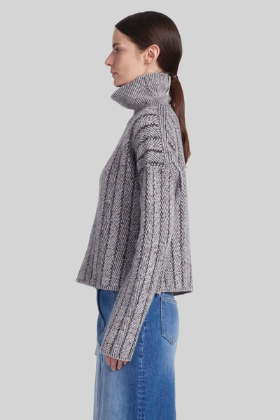 Shop Altuzarra 'terence' Sweater In Natural Melange/ Black