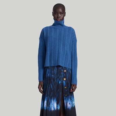Shop Altuzarra 'terence' Sweater In Denim Blue/ Ultramarine