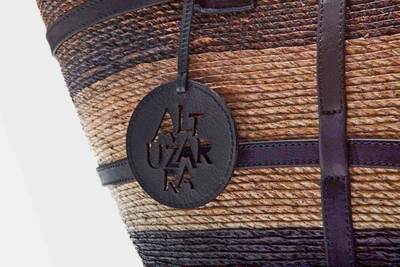 Shop Altuzarra 'watermill' Bag Large In Black/brown Shibori
