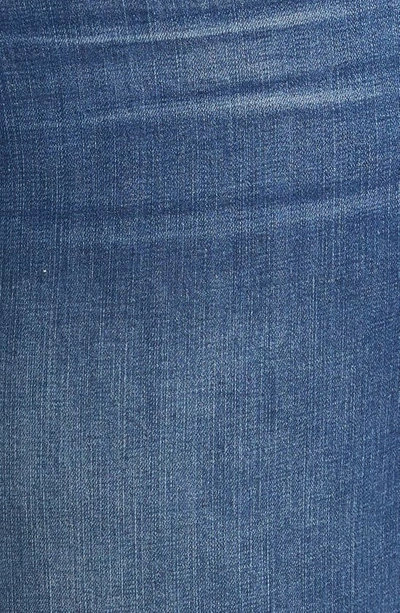 Wit & Wisdom 'ab'solution Fray Hem Stretch Crop Slim Straight Leg Jeans In Blue