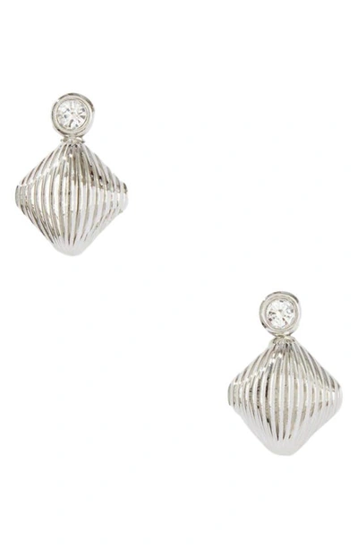 Shop 8 Other Reasons Triangle Drop Earrings In Silver