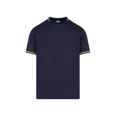 Shop Paul Smith Righe T-shirt Tshirt In Blue