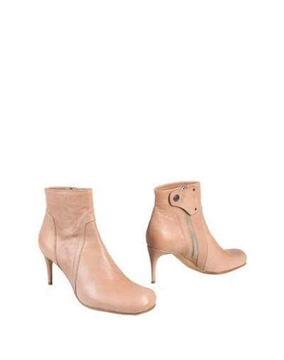 Shop Rick Owens Ankle Boot In Beige