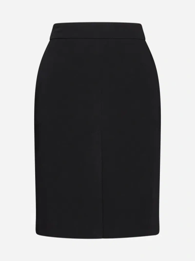 Shop Blanca Vita Gypso Viscose-blend Skirt In Black