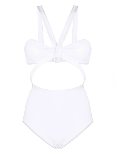 Alaïa Original One Piece Bikini Swimsuit In White