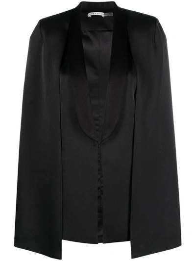 Shop Alice And Olivia Alice + Olivia Shawl Collar Cape Vest In Black