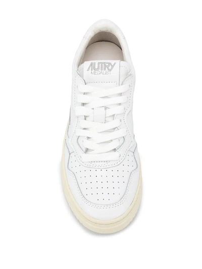 Shop Autry Medalist Low-top Sneakers In Wht/wht