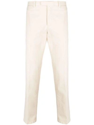 Shop Boglioli Cotton Chino Trousers In White