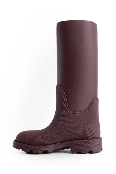 Burberry Rubber Marsh Boots With Rounded Toe And Knee Length In Black