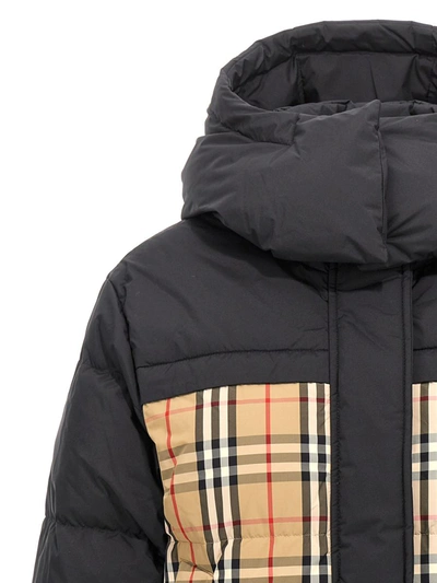 Shop Burberry Cropped Reversible Down Jacket In Multicolor