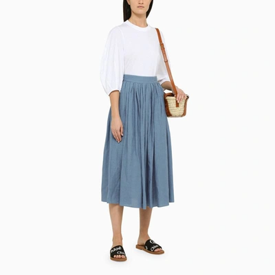 Shop Chloé Midi Skirt In Blue