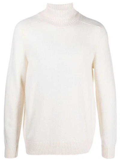 Shop Circolo 1901 Wool Turtleneck Sweater In White
