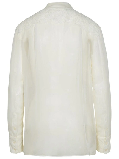 Shop Dolce & Gabbana Beige Cashmere Blend Sweater In White
